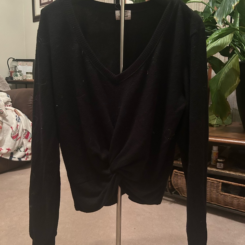 Black V-Neck Sweater